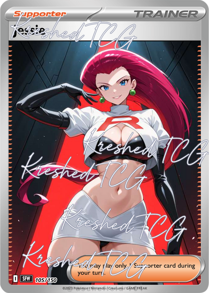 Jessie Pokémon Full Art Holo – Anime Custom Card | KreshedTCG