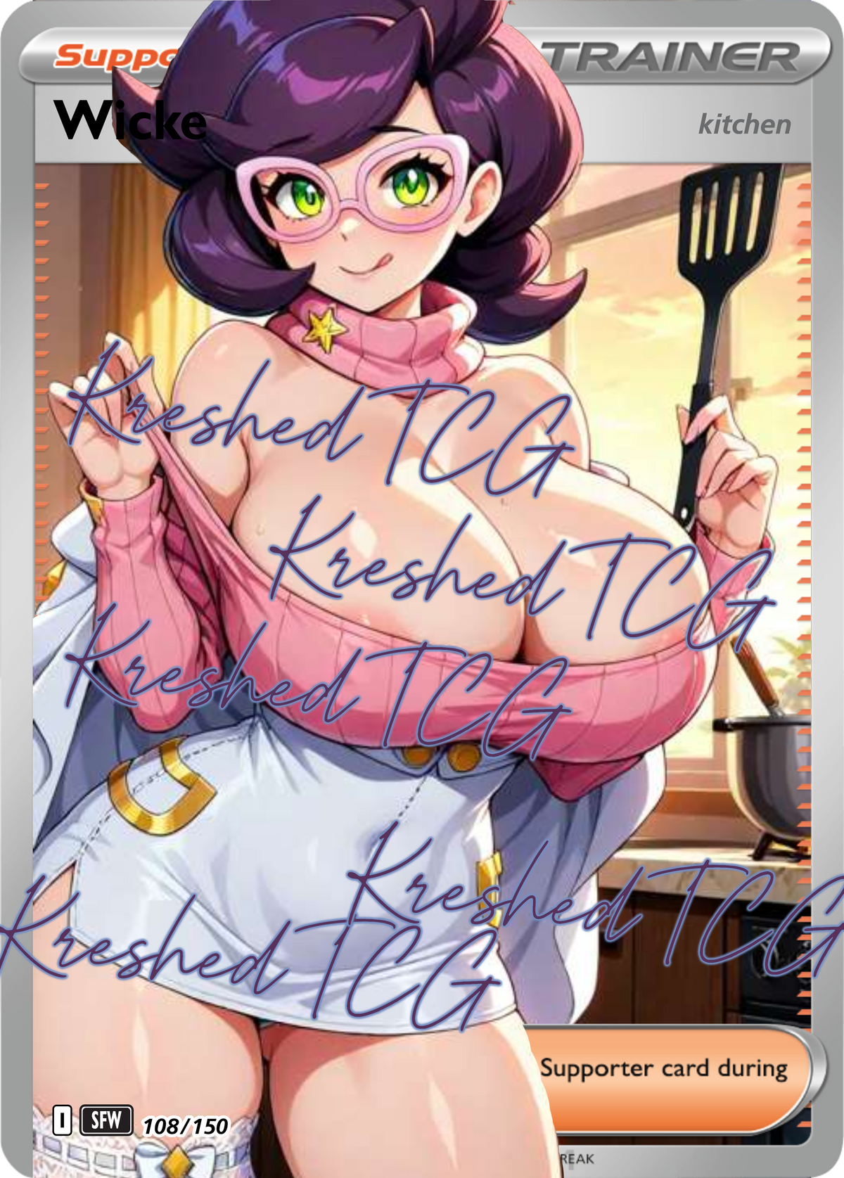 Wicke Pokémon Full Art Holo – Anime Custom Card | KreshedTCG