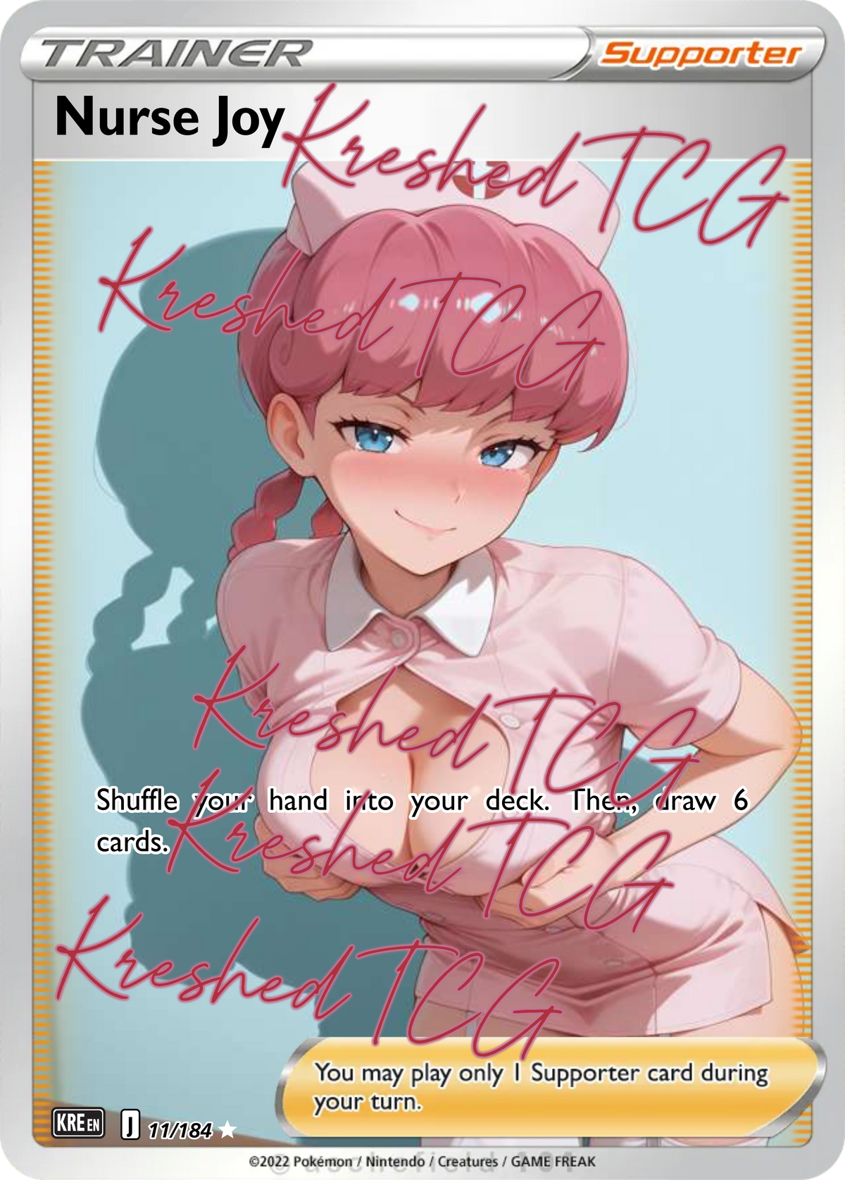 Nurse Joy Pokémon Full Art Holo – Anime Custom Card | KreshedTCG