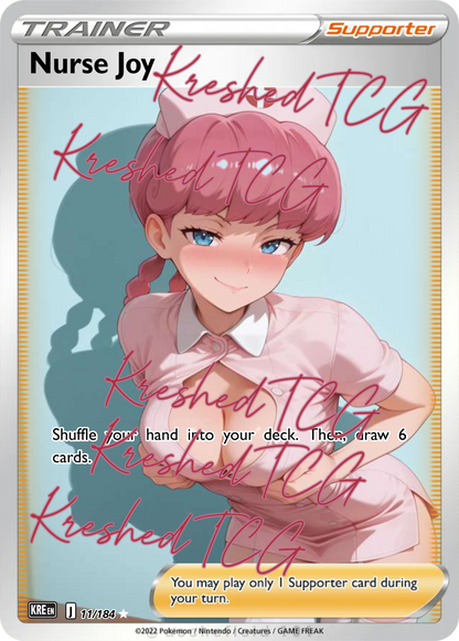 Nurse Joy Pokémon Full Art Holo – Anime Custom Card | KreshedTCG