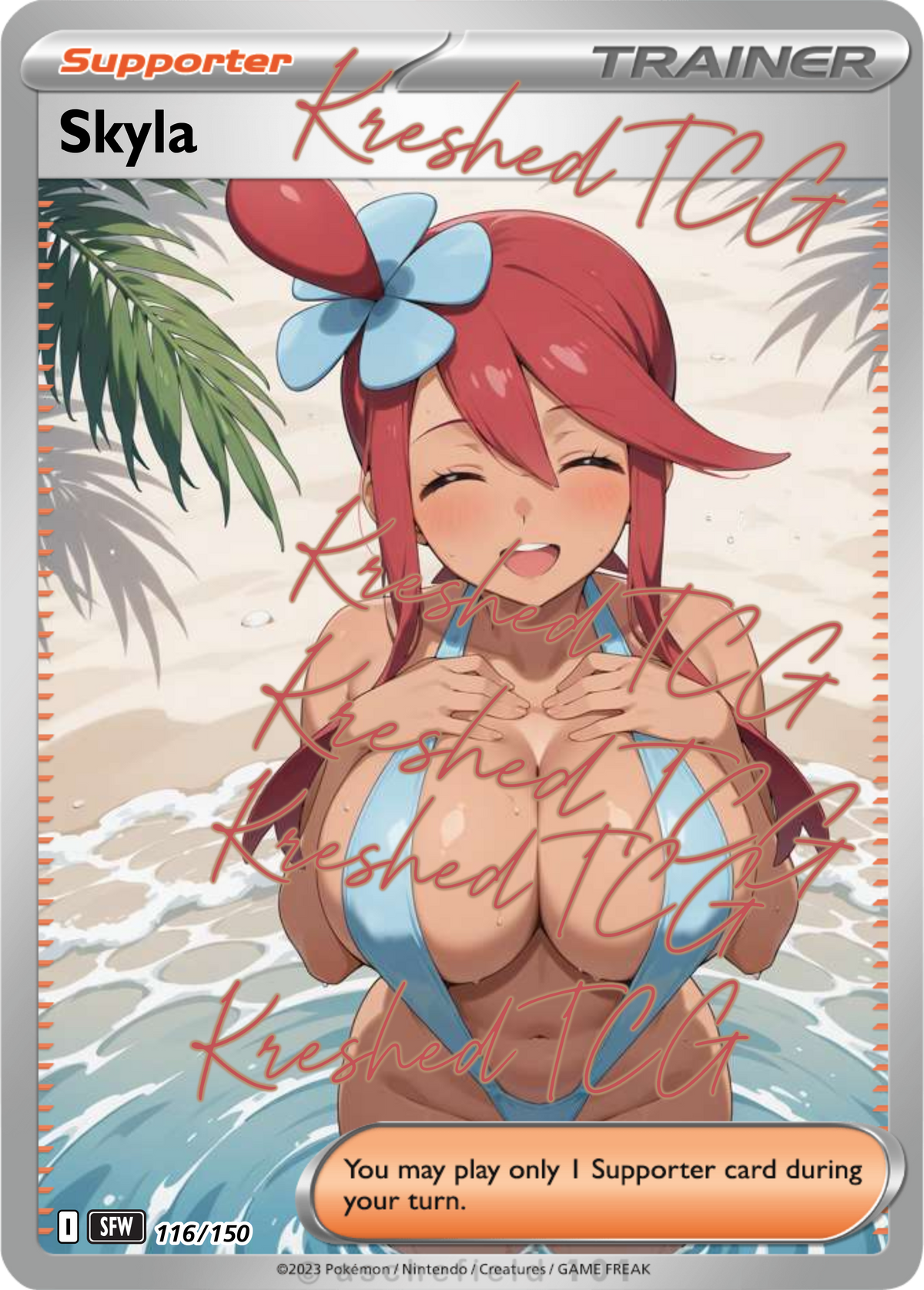 Skyla Pokémon Full Art Holo – Anime Custom Card | KreshedTCG
