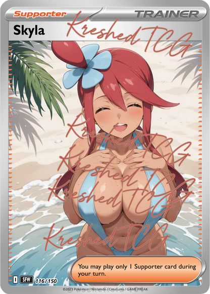 Skyla Pokémon Full Art Holo – Anime Custom Card | KreshedTCG