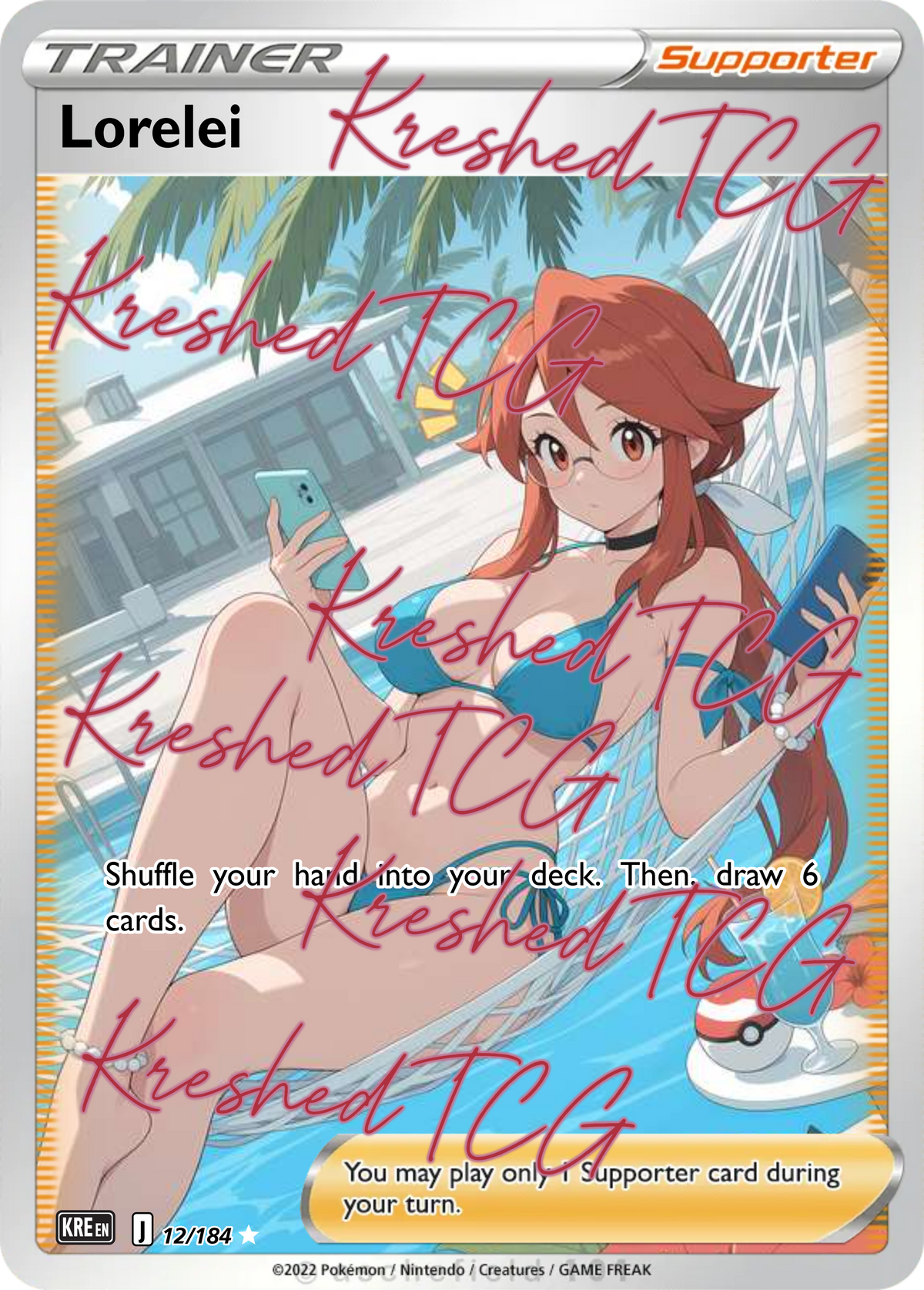 Lorelei Pokémon Full Art Holo – Anime Custom Card | KreshedTCG