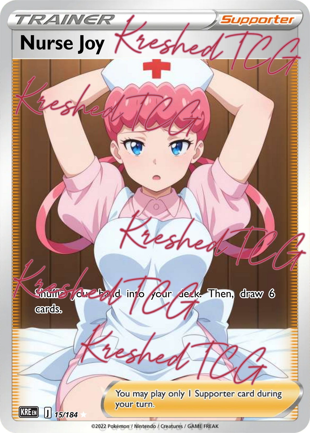 Nurse Joy Pokémon Full Art Holo – Anime Custom Card | KreshedTCG