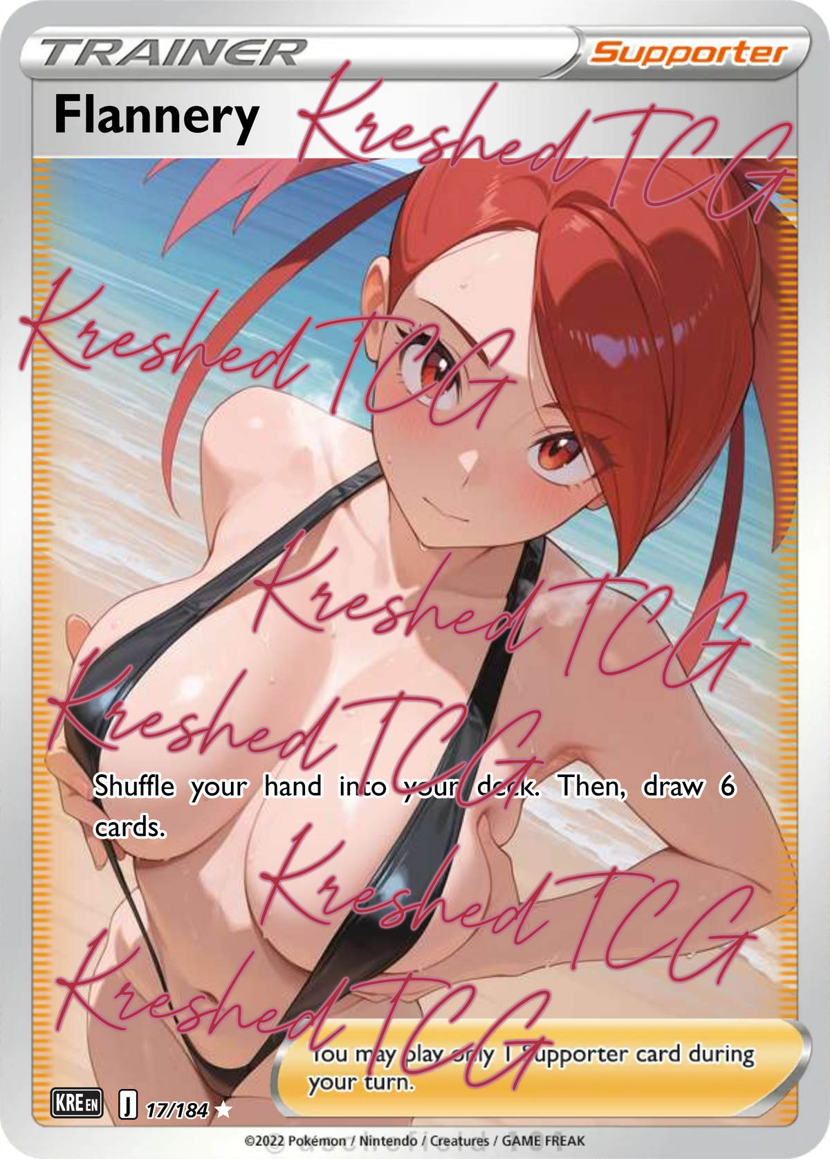 Flannery Pokémon Full Art Holo – Anime Custom Card | KreshedTCG