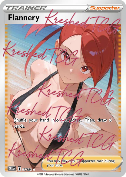 Flannery Pokémon Full Art Holo – Anime Custom Card | KreshedTCG