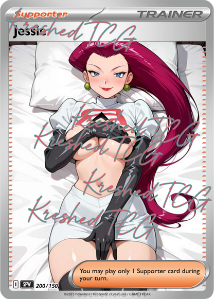 Jessie Pokémon Full Art Holo – Anime Custom Card | KreshedTCG
