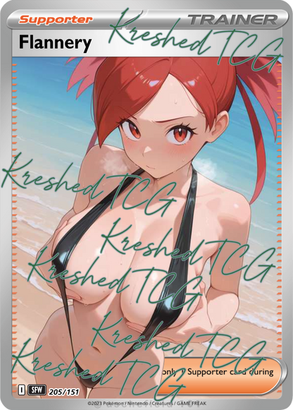 Flannery Pokémon Full Art Holo – Anime Custom Card | KreshedTCG