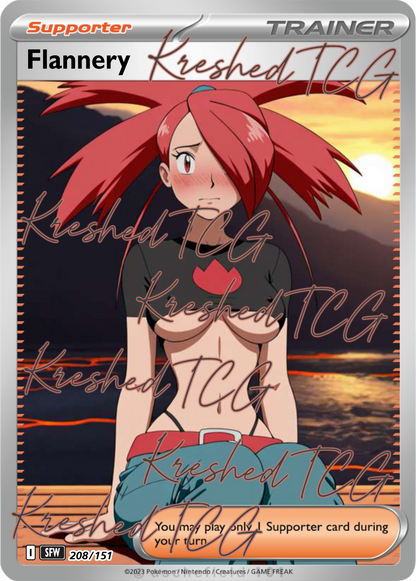 Flannery Pokémon Full Art Holo – Anime Custom Card | KreshedTCG