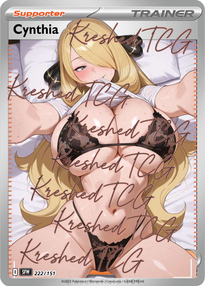 Cynthia Pokémon Full Art Holo – Anime Custom Card | KreshedTCG