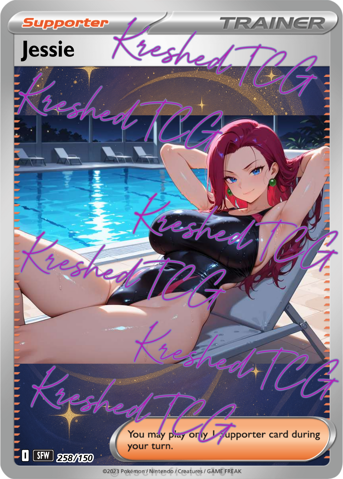 Jessie Pokémon Full Art Holo – Anime Custom Card | KreshedTCG
