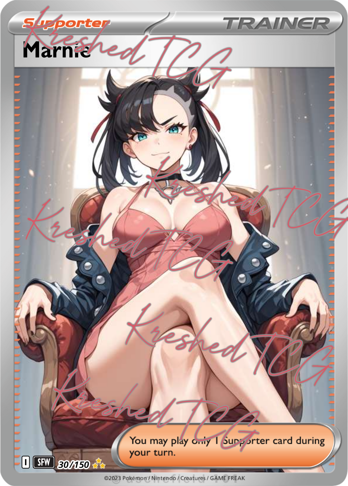Marnie Pokémon Full Art Holo – Anime Custom Card | KreshedTCG