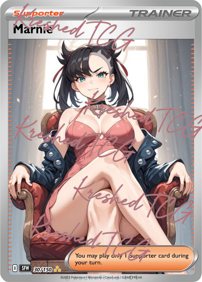 Marnie Pokémon Full Art Holo – Anime Custom Card | KreshedTCG