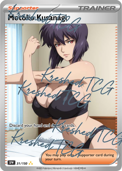 Motogo Kusanagi Pokémon Full Art Holo – Anime Custom Card | KreshedTCG