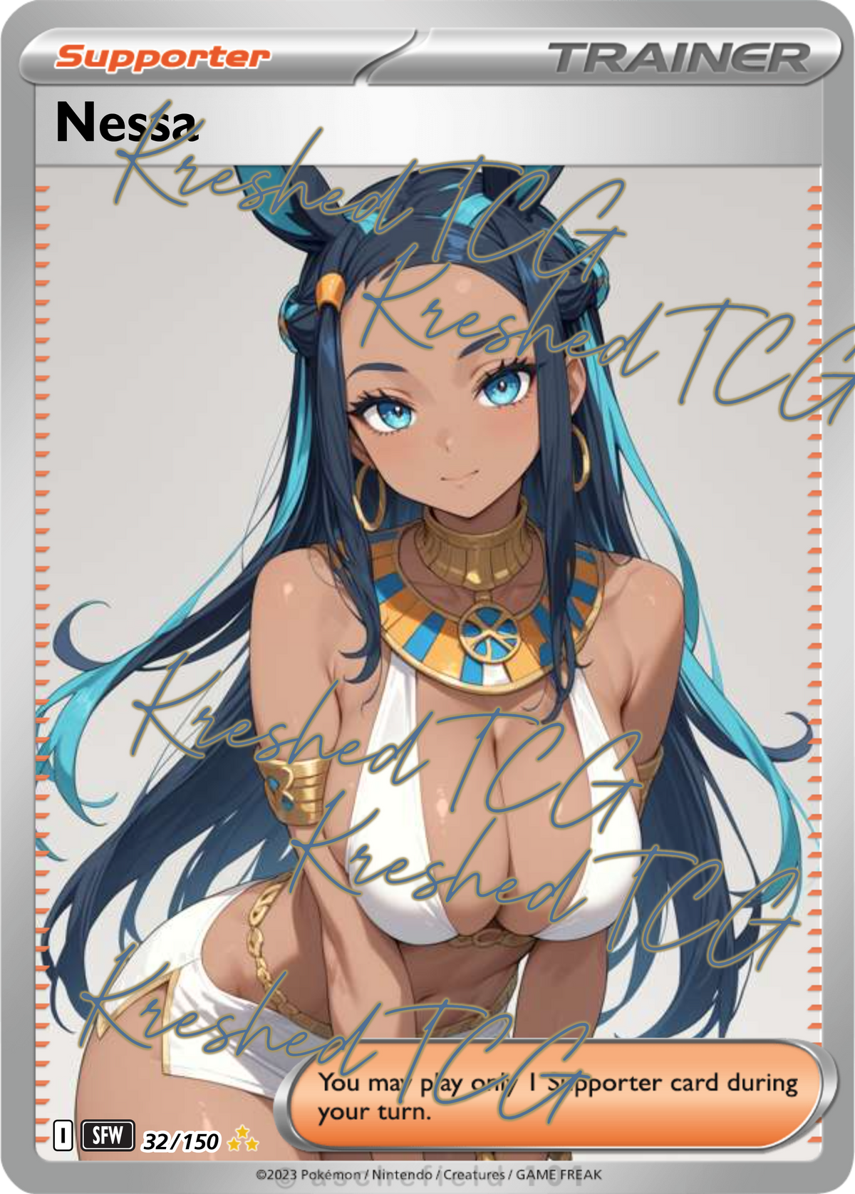 Nessa Pokémon Full Art Holo – Anime Custom Card | KreshedTCG