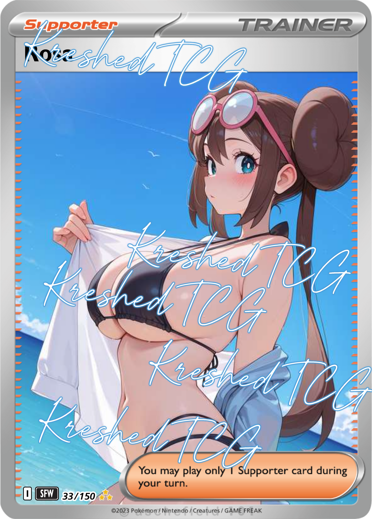 Rosa Pokémon Full Art Holo – Anime Custom Card | KreshedTCG