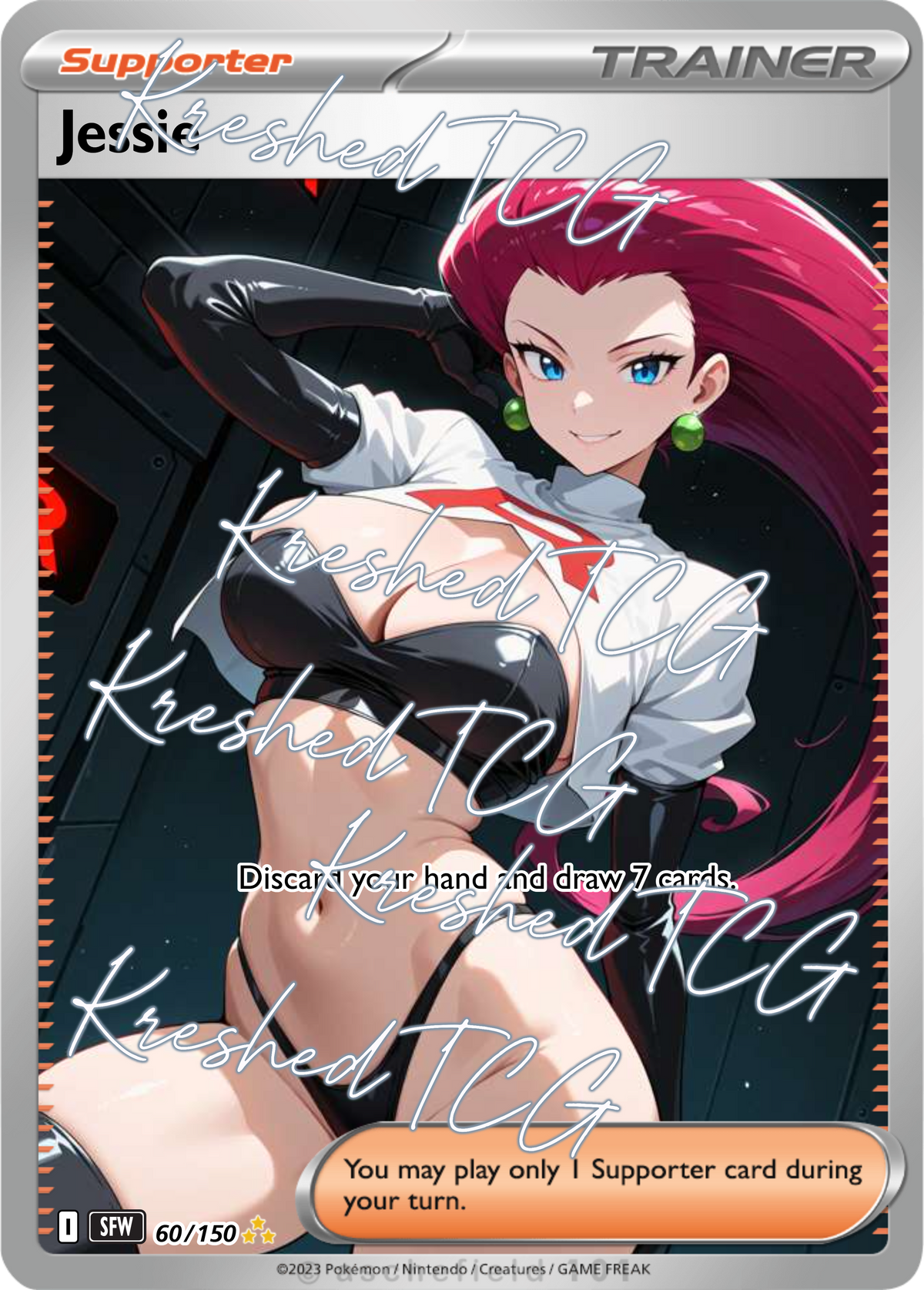 Jessie Pokémon Full Art Holo – Anime Custom Card | KreshedTCG