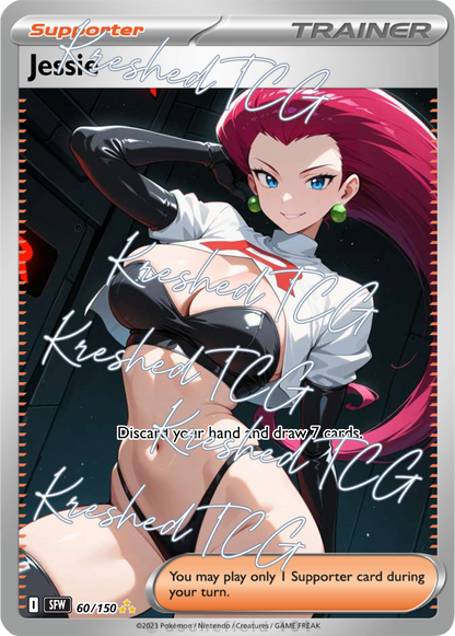 Jessie Pokémon Full Art Holo – Anime Custom Card | KreshedTCG