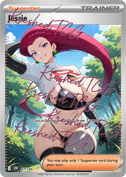 Jessie Pokémon Full Art Holo – Anime Custom Card | KreshedTCG