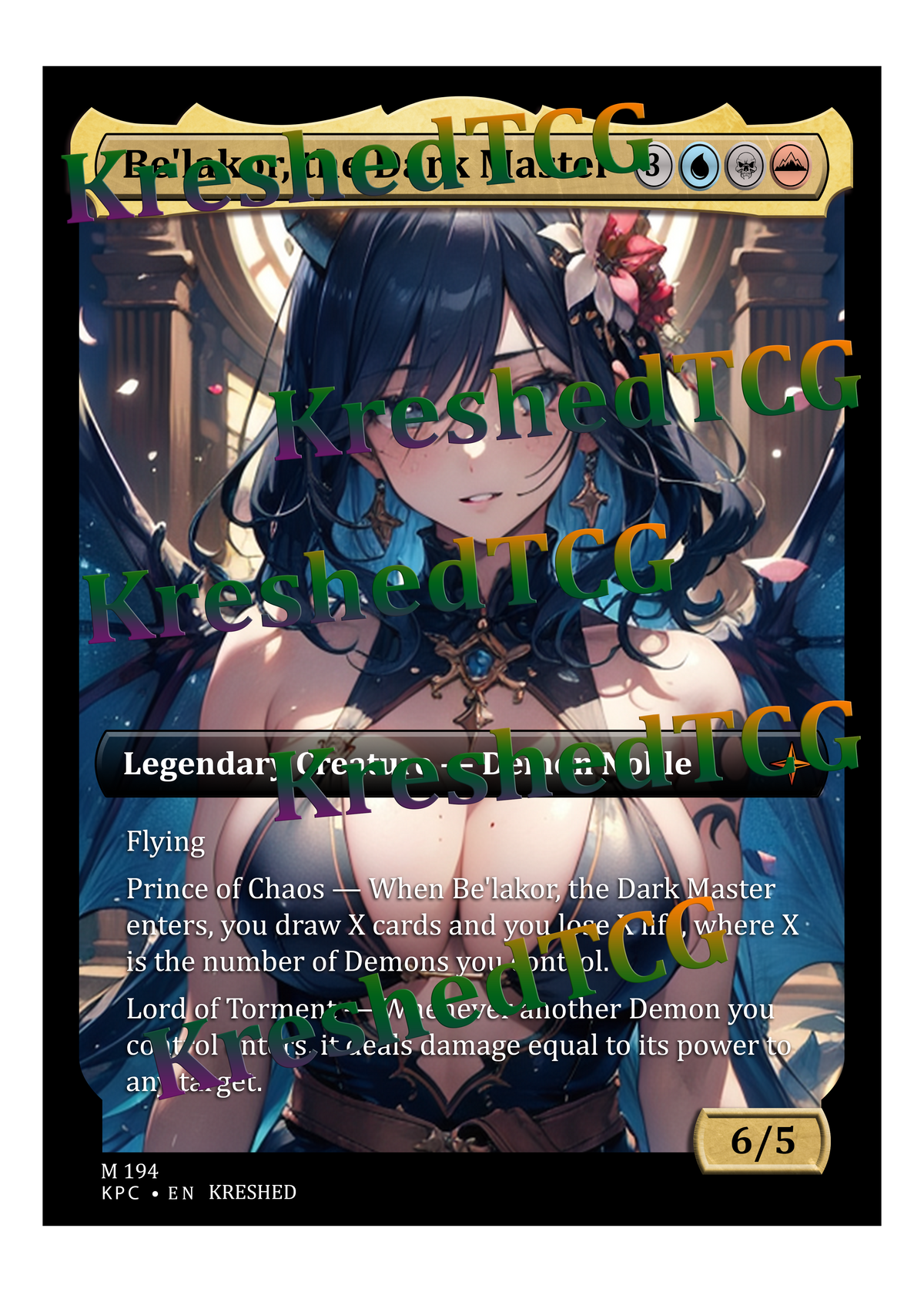 Be'lakor, the Dark Master MTG Full Art Holo – Anime Custom Card | KreshedTCG