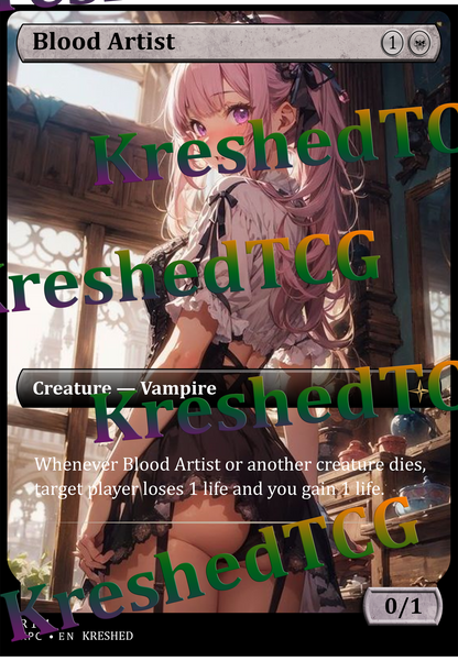 Blood Artist MTG Full Art Holo – Anime Custom Card | KreshedTCG