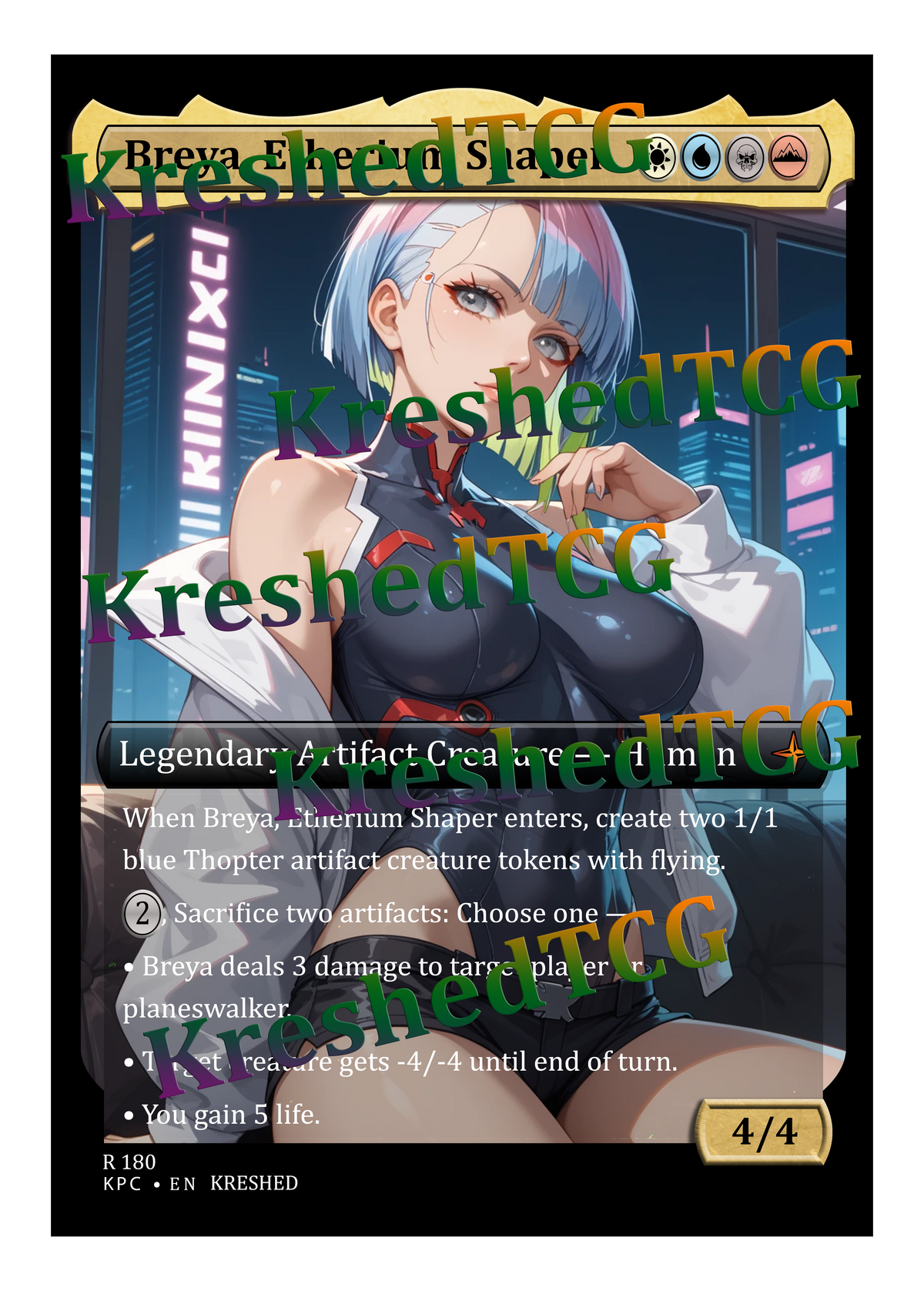Breya, Etherium Shaper MTG Full Art Holo – Anime Custom Card | KreshedTCG