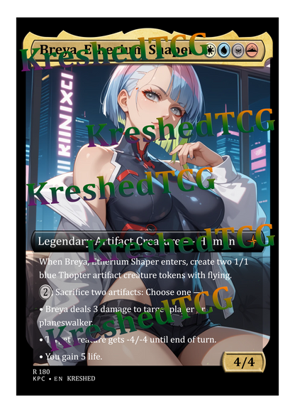 Breya, Etherium Shaper MTG Full Art Holo – Anime Custom Card | KreshedTCG