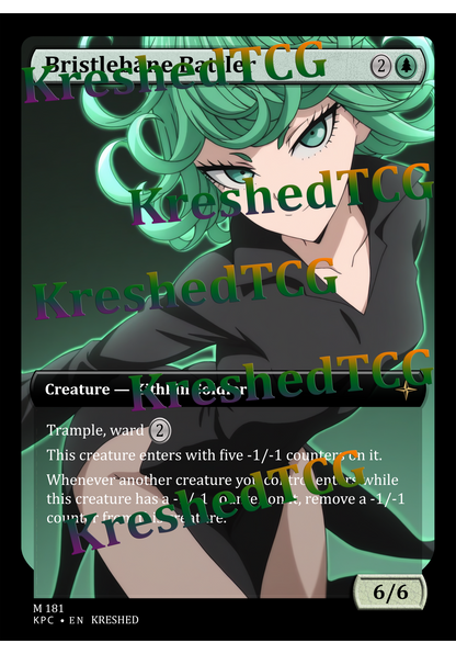 Bristlebane Battler MTG Full Art Holo – Anime Custom Card | KreshedTCG