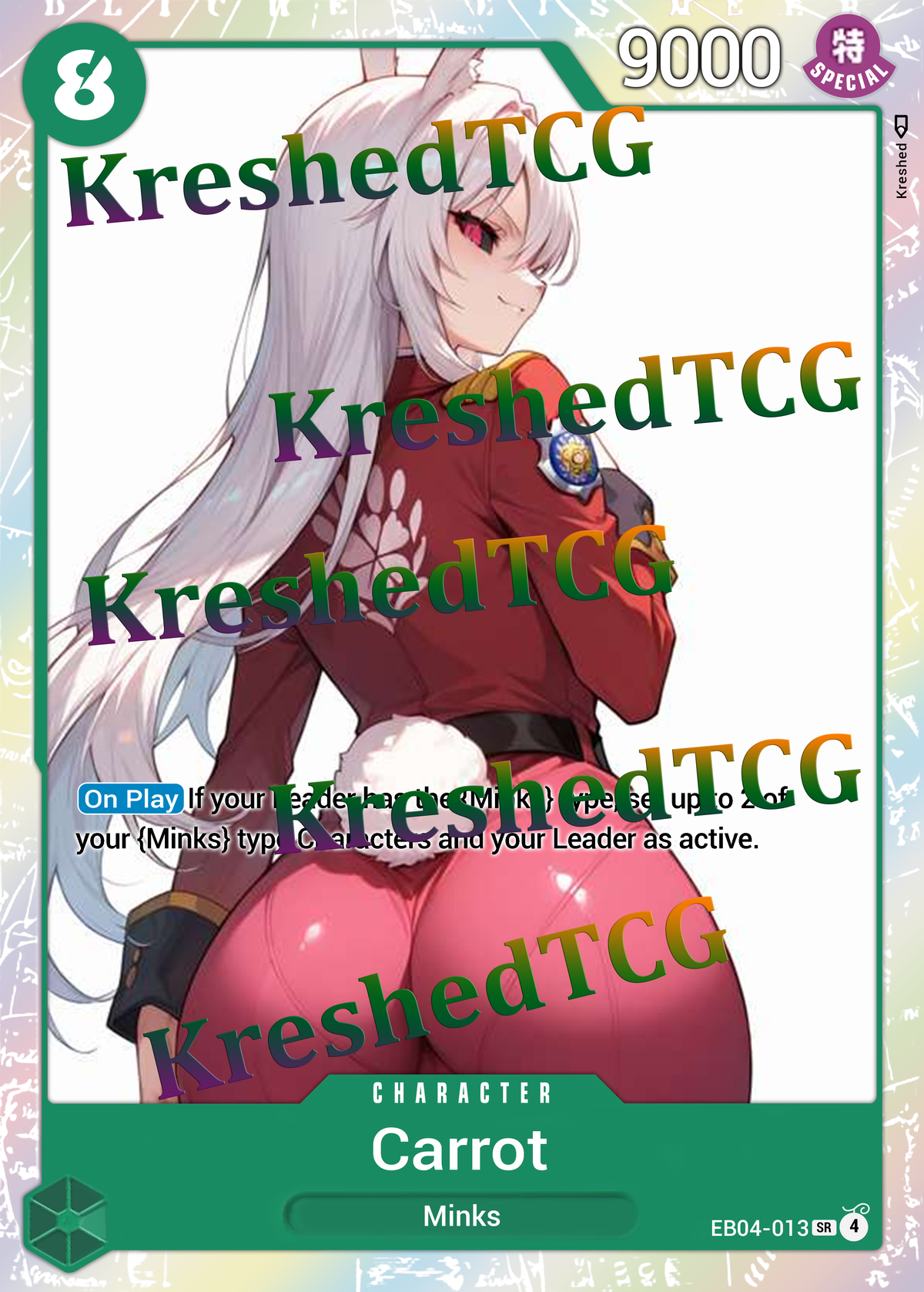 Carrot EB04-013 One Piece Full Art Holo – Anime Custom Card | KreshedTCG