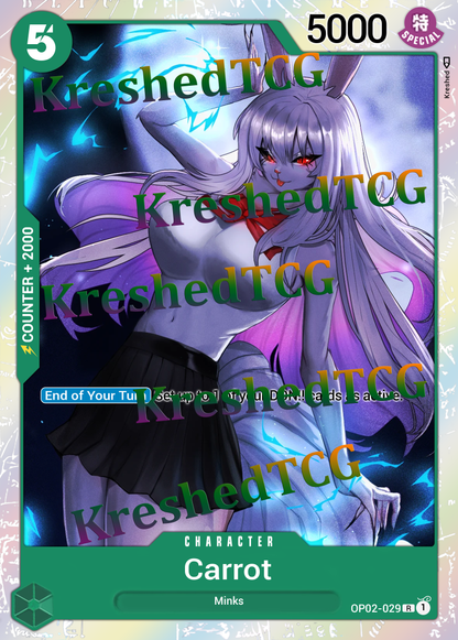 Carrot OP02-029 One Piece Full Art Holo – Anime Custom Card | KreshedTCG