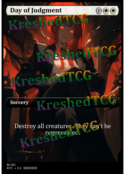 Day of Judgment MTG Full Art Holo – Anime Custom Card | KreshedTCG