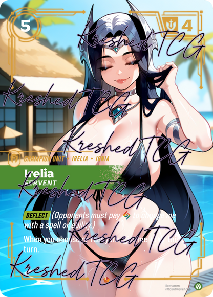 Irelia Fervent Riftbound Full Art Holo – Anime Custom Card | KreshedTCG