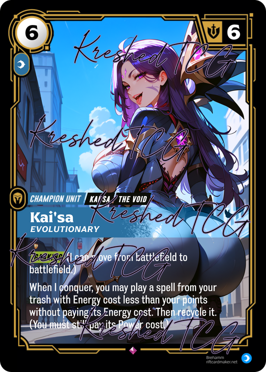 Kai'sa Evolutionary Full Art Holo – Anime Custom Card | KreshedTCG