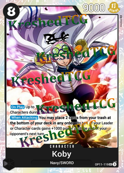 Koby OP16-073 One Piece Full Art Holo – Anime Custom Card | KreshedTCG