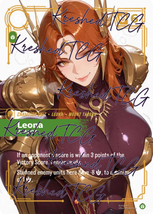 Leona Zealot Full Art Holo – Anime Custom Card | KreshedTCG