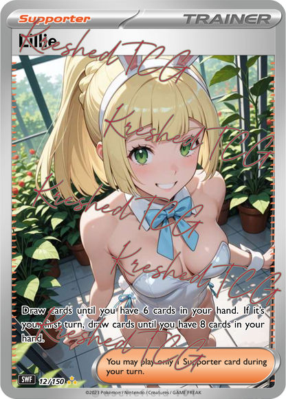 Lillie Pokémon Full Art Holo – Anime Custom Card | KreshedTCG