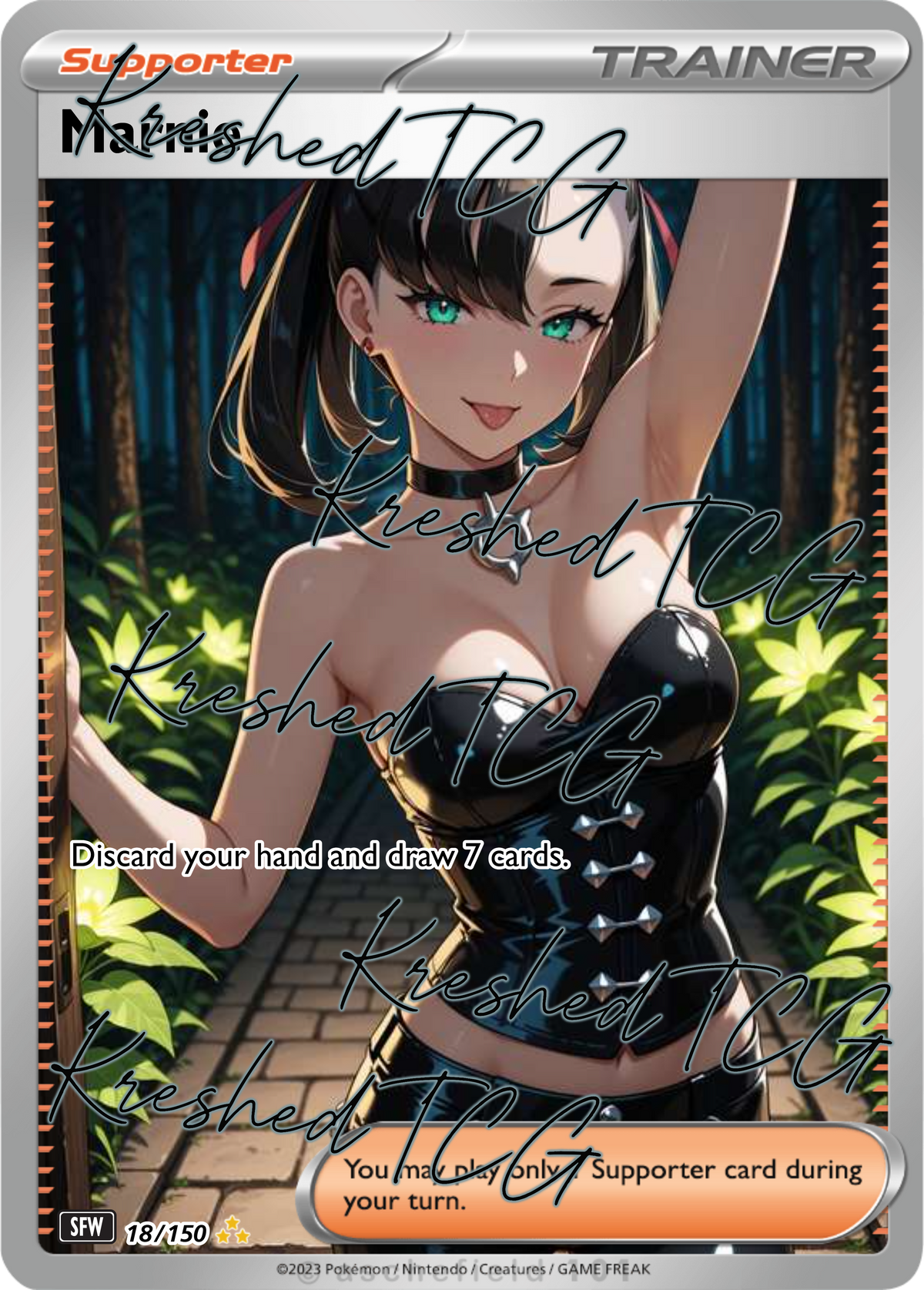 Marnie Pokémon Full Art Holo – Anime Custom Card | KreshedTCG