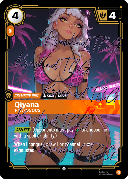 Qiyana Victorious Full Art Holo – Anime Custom Card | KreshedTCG