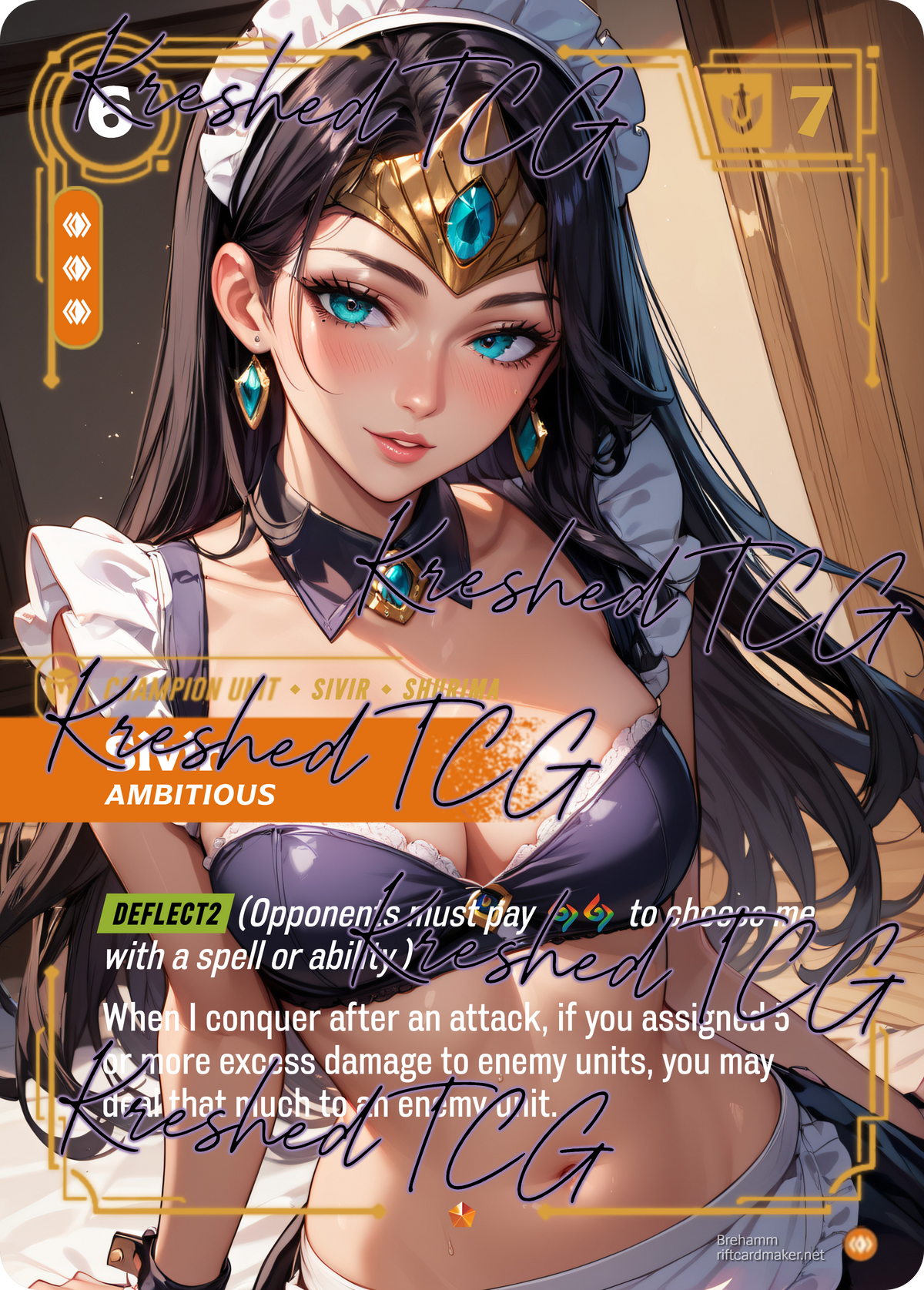 Sivir Ambitious Riftbound Full Art Holo – Anime Custom Card | KreshedTCG