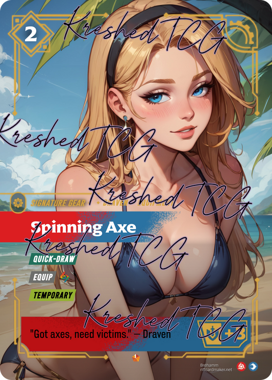 Spinning Axe Full Art Holo – Anime Custom Card | KreshedTCG