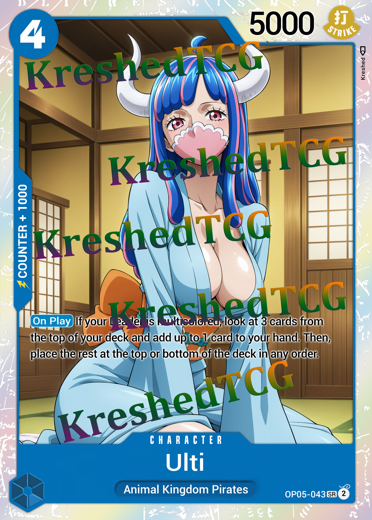 Ulti OP05-043 One Piece Full Art Holo – Anime Custom Card | KreshedTCG