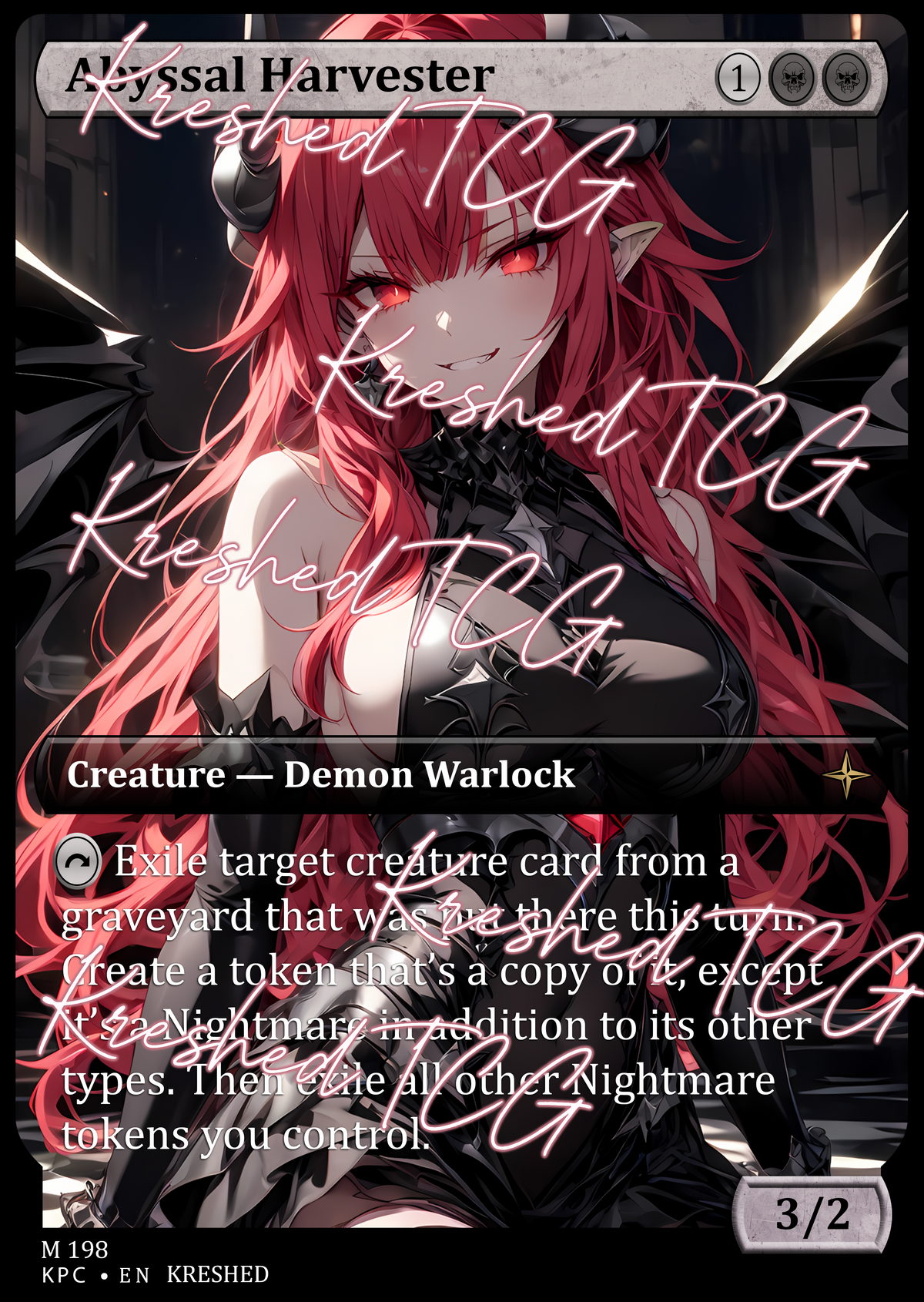 Abyssal Harvester MTG Full Art Holo – Anime Custom Card | KreshedTCG