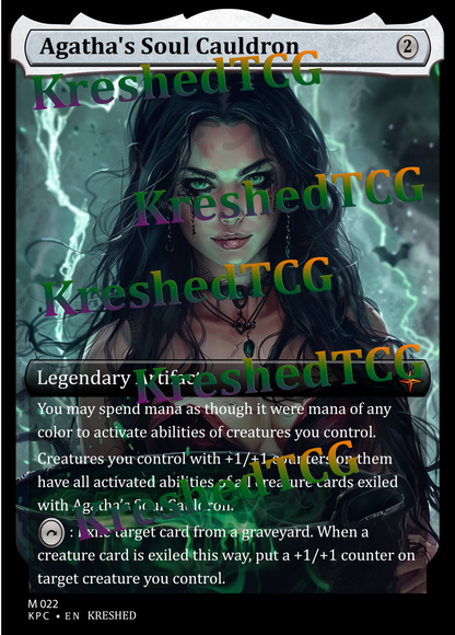Agatha's Soul Cauldron MTG Full Art Holo – Anime Custom Card | KreshedTCG