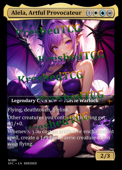 Alela, Artful Provocateur MTG Full Art Holo – Anime Custom Card | KreshedTCG