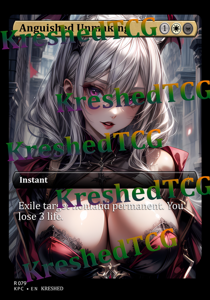 Anguished Unmaking MTG Full Art Holo – Anime Custom Card | KreshedTCG