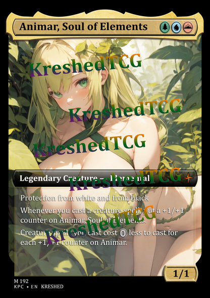Animar, Soul of Elements MTG Full Art Holo – Anime Custom Card | KreshedTCG