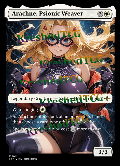 Arachne, Psionic Weaver MTG Full Art Holo – Anime Custom Card | KreshedTCG