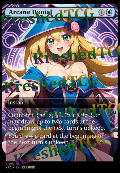 Arcane Denial MTG Full Art Holo – Anime Custom Card | KreshedTCG