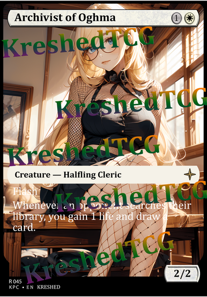 Archivist of Oghma MTG Full Art Holo – Anime Custom Card | KreshedTCG