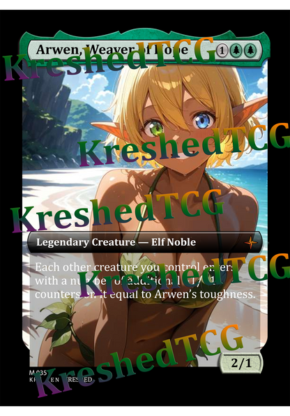 Arwen Weaver of Hope MTG Full Art Holo – Anime Custom Card | KreshedTCG
